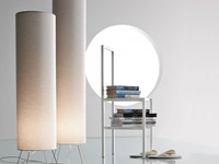 Lampada da terra cilindrica in tessuto Cilindro di Adriani e Rossi