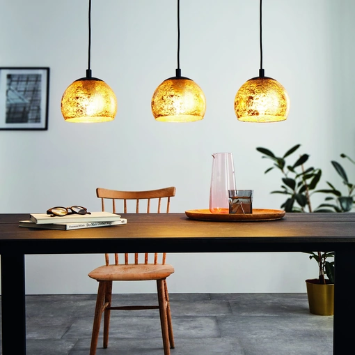 Lampada a sospensione in vetro Albaraccin di Eglo