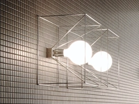 Lampada Reflex Applique in acciaio con lampadina sabbiata di Adriani e Rossi