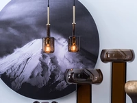 Lampada a sospensione Babylon in vetro di Murano di Adriani e Rossi