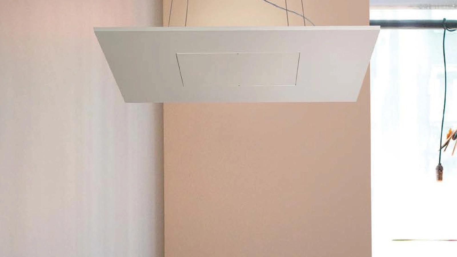 Lampada a sospensione Biquadro in alluminio di Cattaneo