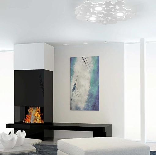 Lampada a soffitto Bolle in ferro verniciato di Cattaneo