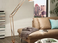 Lampada da terra Borgillio in metallo color rame di Eglo