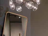 Lampada a sospensione in vetro e metallo Breath di Tonin Casa