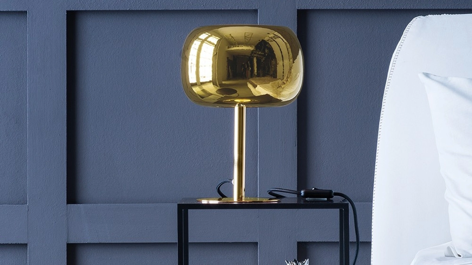 Lampada da tavolo Caminia in vetro e metallo di Adriani e Rossi