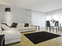 Lampada da parete in alluminio satinato con paralume in tessuto Adjustable di Cattaneo