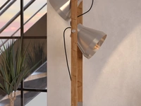 Lampada Cawton Piantana in legno e acciaio di Eglo