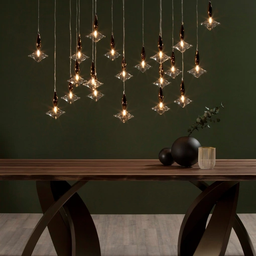 Lampada a sospensione Étoile in vetro di Tonin Casa