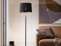 Lampada da terra Hygge con base in metallo e paralume in tessuto di Le Comfort