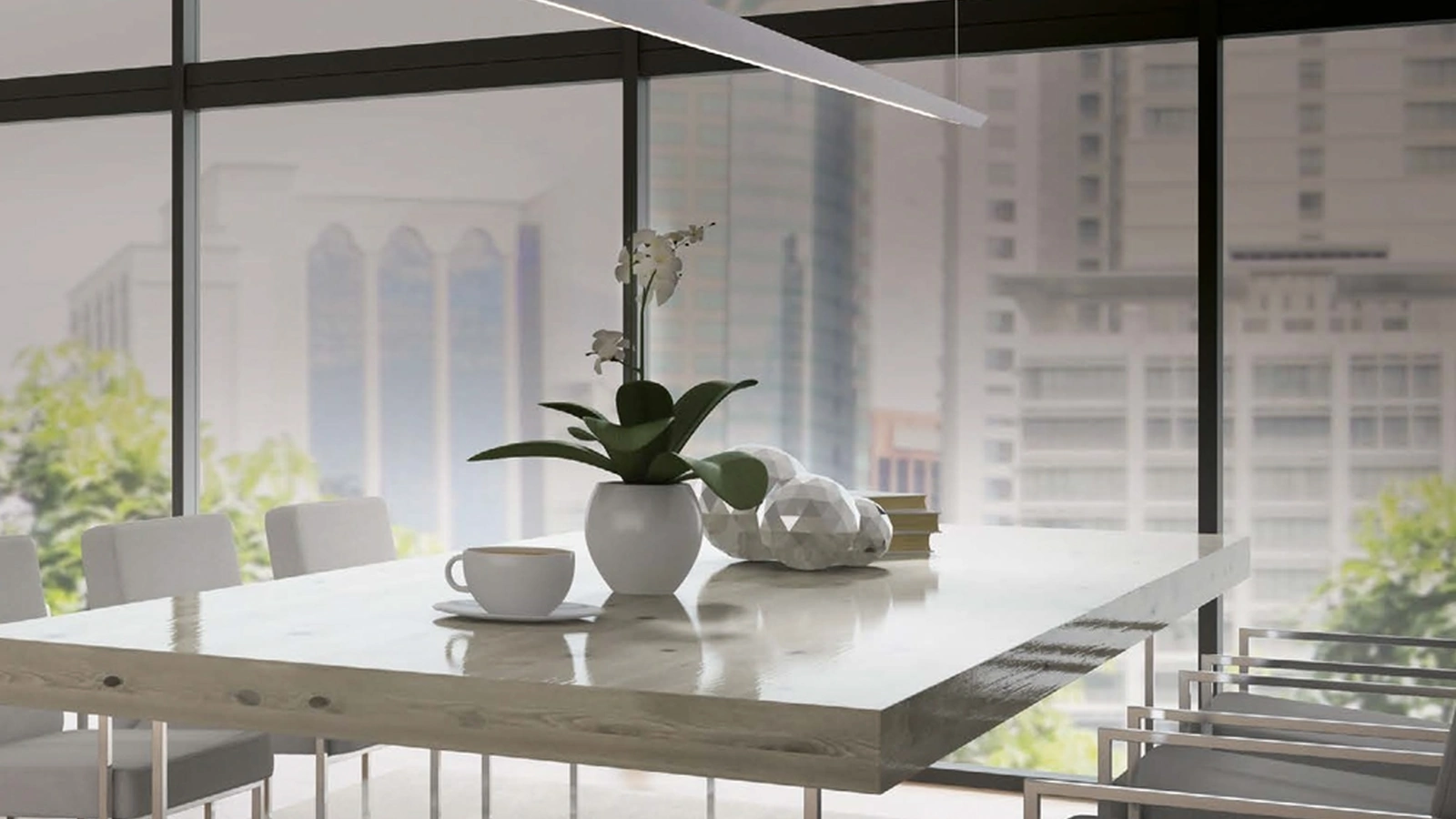 Lampada a sospensione in metallo Katana di Cattaneo