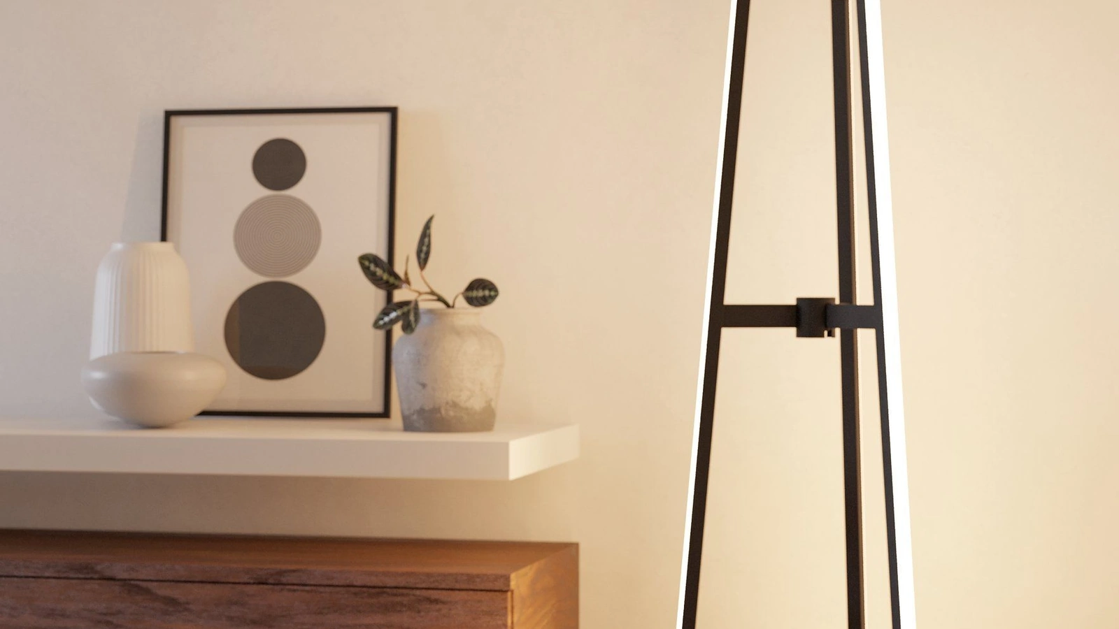 Lampada da terra Mongolana Piantana di Eglo