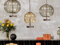 Lampada a sospensione in vetro e metallo Pagoda di Tonin Casa