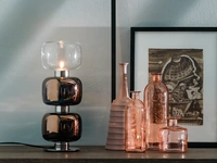 Lampada da tavolo Retrò in metallo cromato e vetro di Tonin Casa