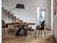 Lampada da terra Rivalto in metallo con paralume in tessuto plissettato di Tonin Casa