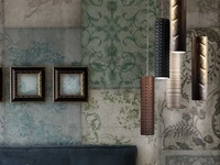 Lampada a sospensione in ceramica smaltata lucida o metallo Street Light di Adriani e Rossi