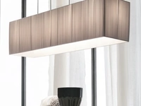 Lampada a sospensione in tessuto plissettato Tao Plissè di Adriani e Rossi