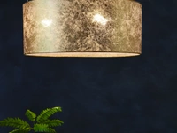 Lampada a sospensione in tessuto color oro Viserbella di Eglo