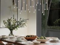 Lampada a sospensione in vetro termoresistente con luce a led Waterfalls di Cattaneo