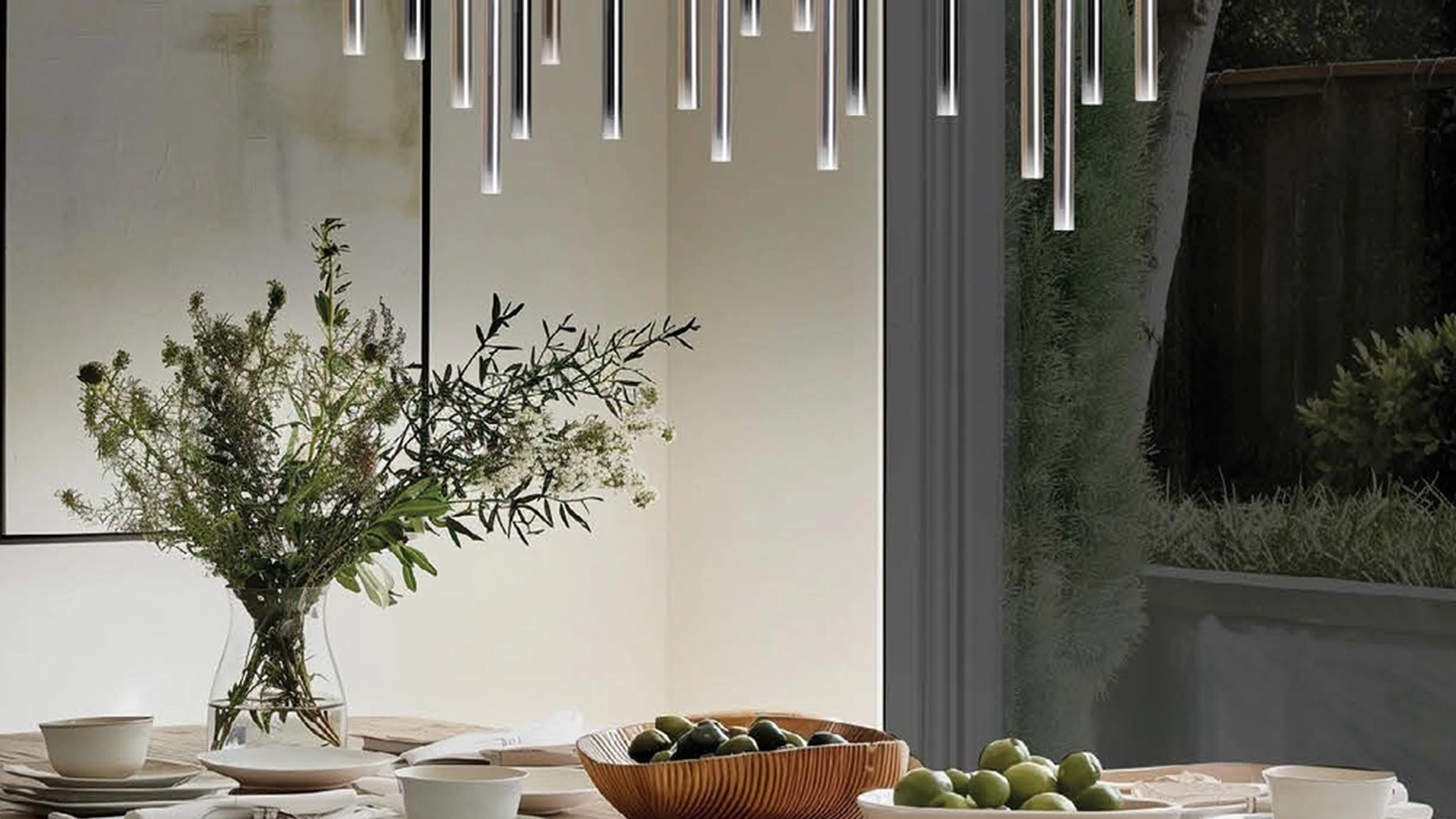 Lampada a sospensione in vetro termoresistente con luce a led Waterfalls di Cattaneo