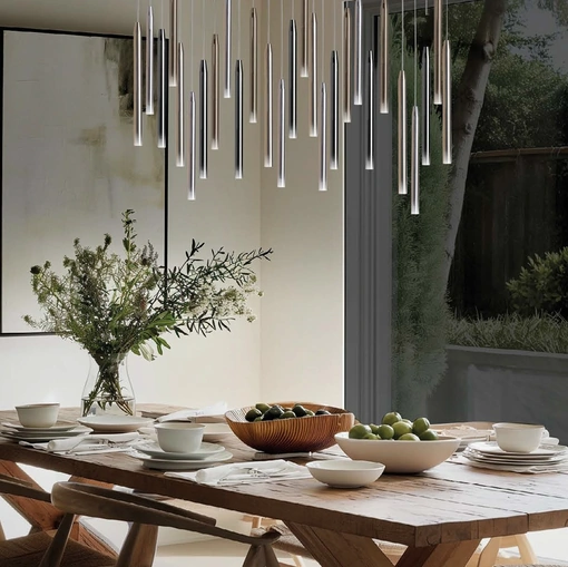 Lampada a sospensione in vetro termoresistente con luce a led Waterfalls di Cattaneo