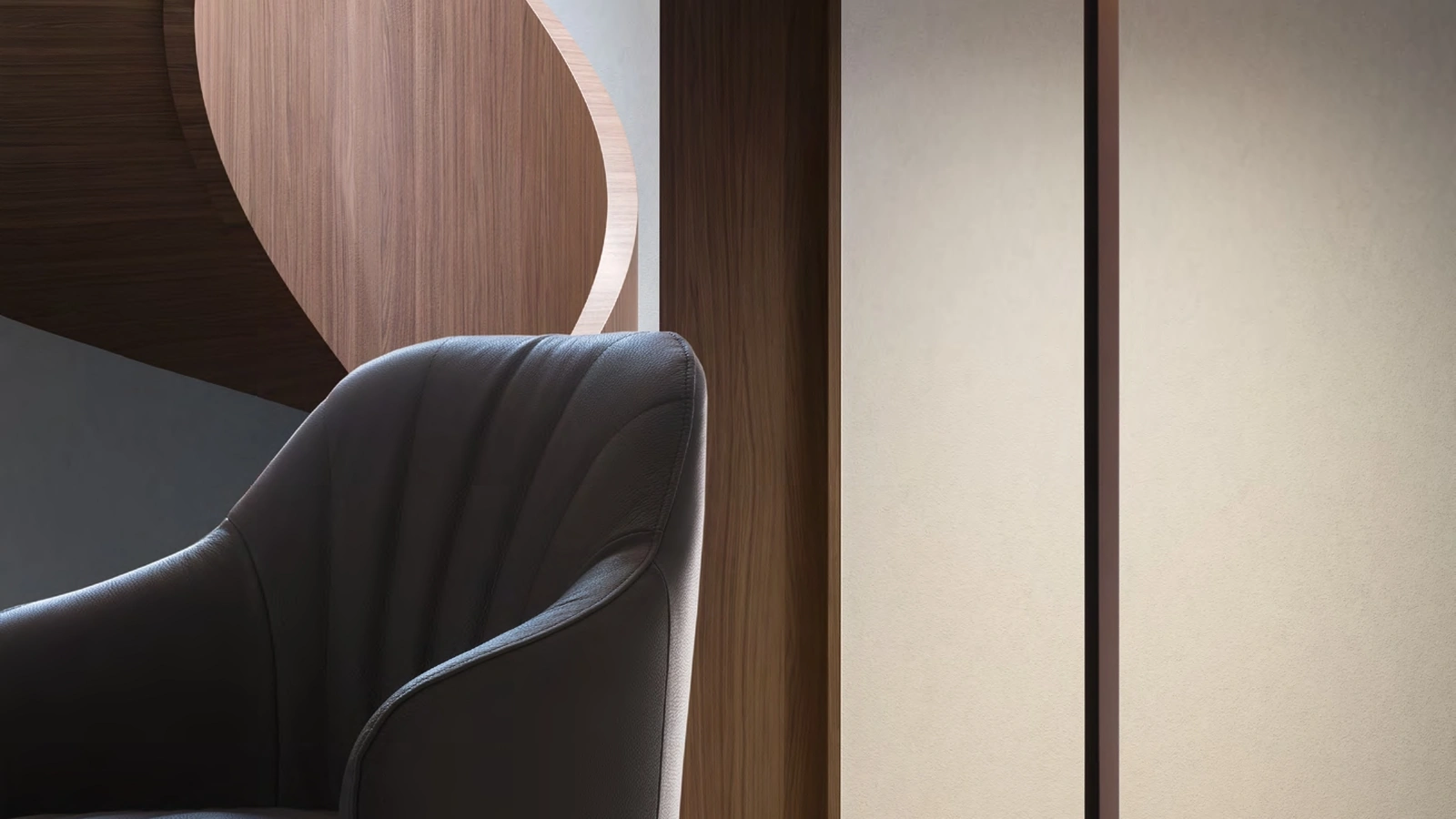 Lampada da terra Willowy in metallo laccato di Le Comfort