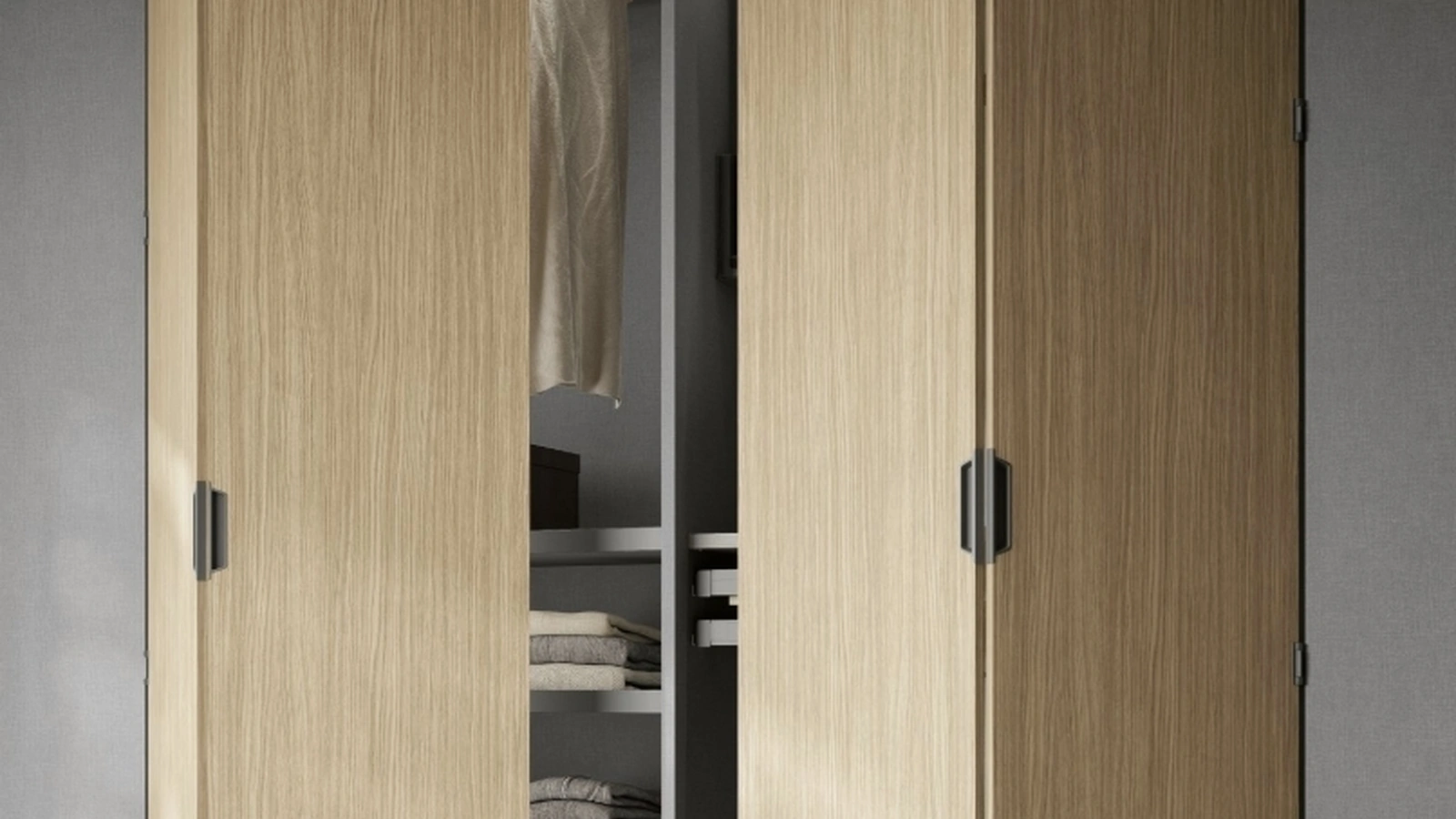 Armadio Ardecò Axel a Libro Ardesia e Rovere di Spagnol Mobili