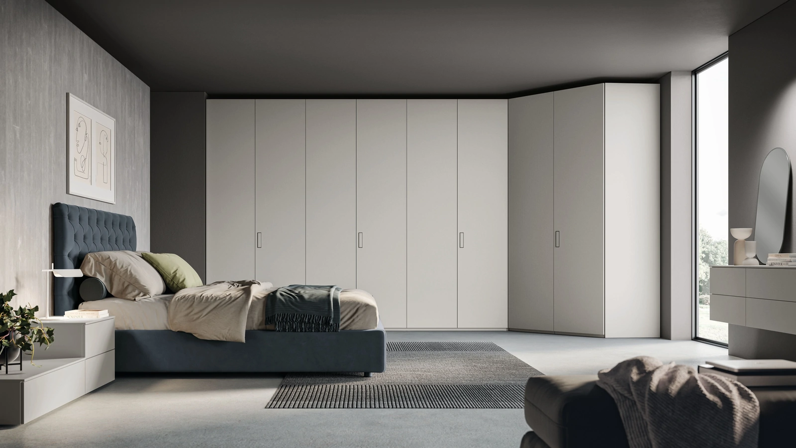 Armadio Ardecò Axel Grigio Londra di Spagnol Mobili