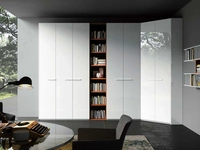 Armadio Ardecò Axel Neve in laccato lucido di Spagnol Mobili