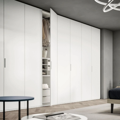 Armadio Ardecò Box Bianco in laccato opaco di Spagnol Mobili