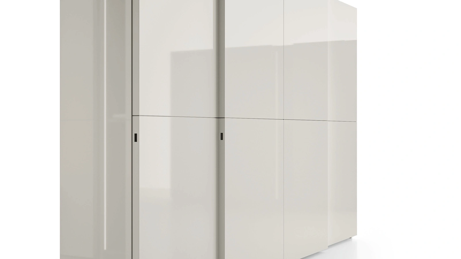 Armadio Ardecò Forte laccato lucido Platino di Spagnol Mobili