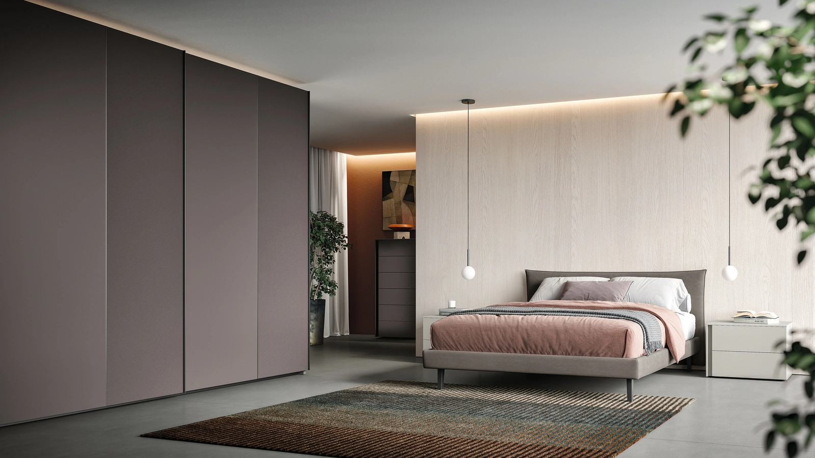 Armadio Ardecò Linear Grafite di Spagnol Mobili