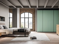 Armadio Ardecò Profilo Menta in laccato opaco di Spagnol Mobili