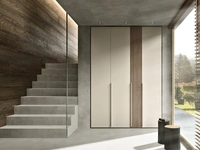 Armadio Intermezzo Vano Lavanderia in laccato Tortora e melaminico Noce Louisiana di Adok