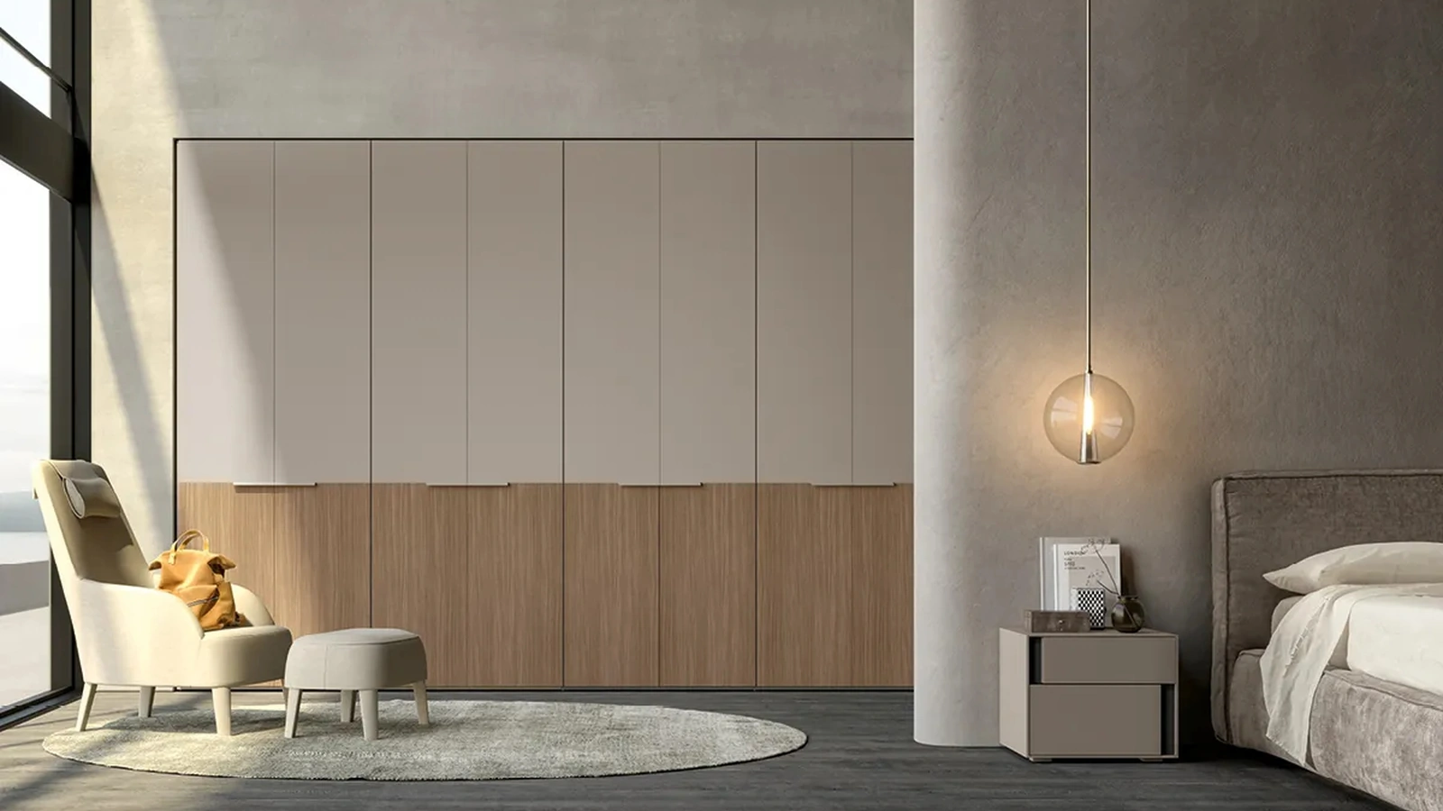 Armadio Atelier con ante bicolore di Adok