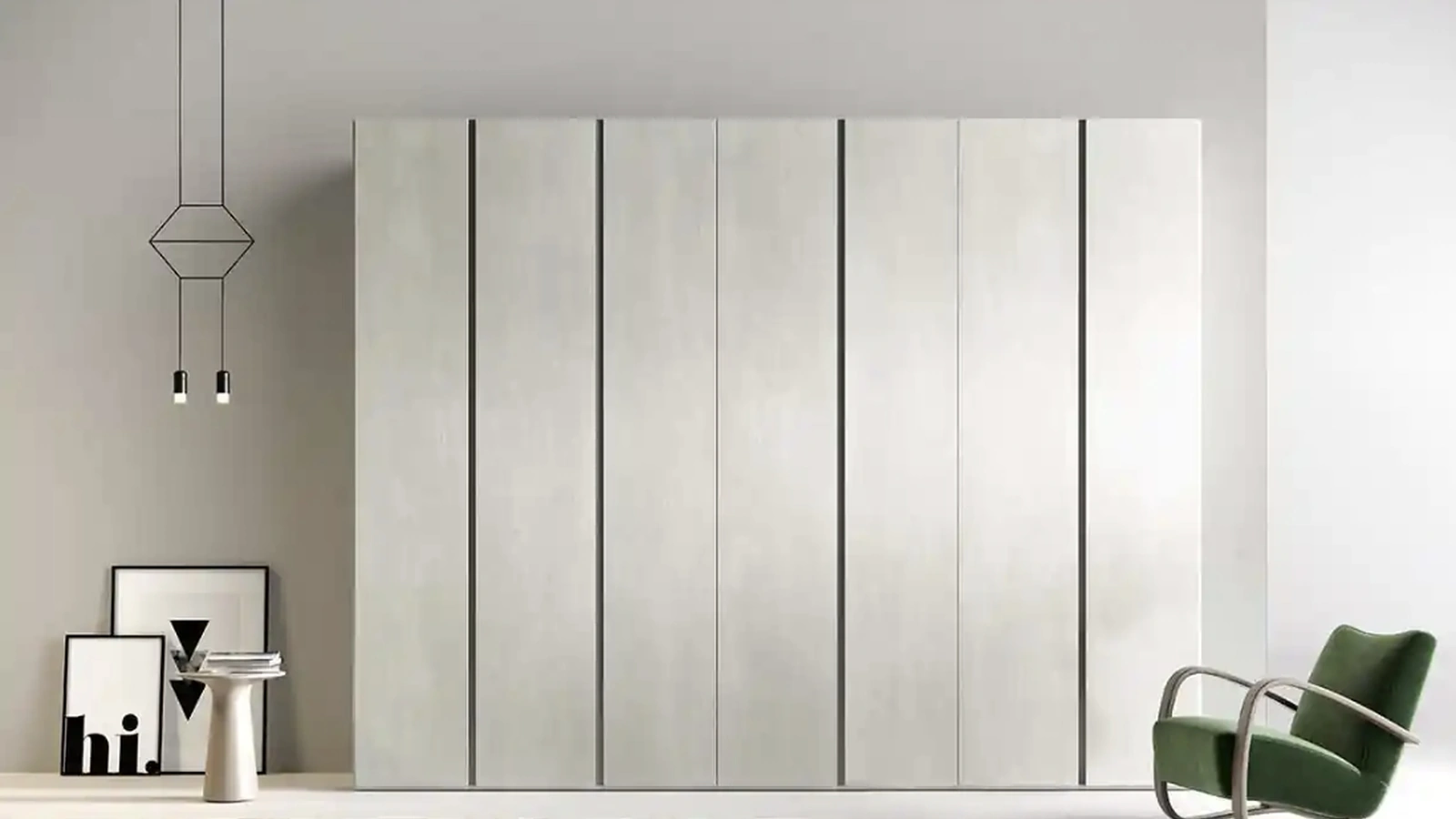 Armadio con ante battenti Bora B366 in nobilitato resina di Moretti Compact Giorno Notte