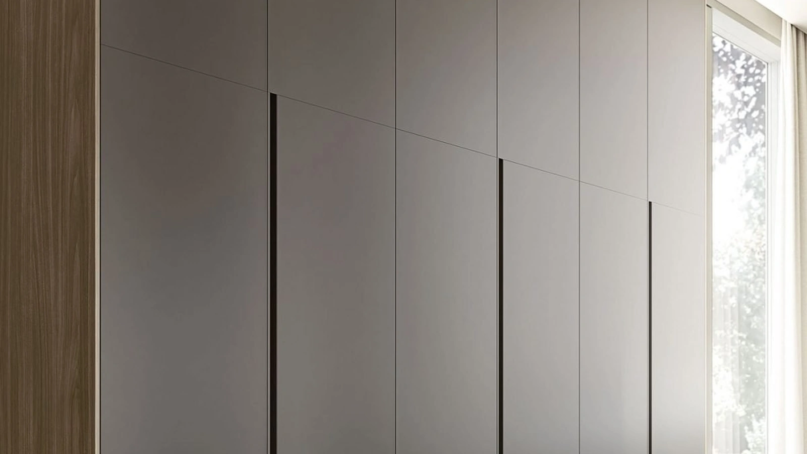 Armadio con ante battenti Quadro Mezzagola finitura grey di S75