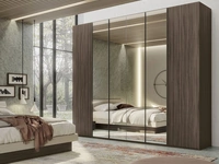 Armadio con ante battenti Quadro Steel con specchi di S75