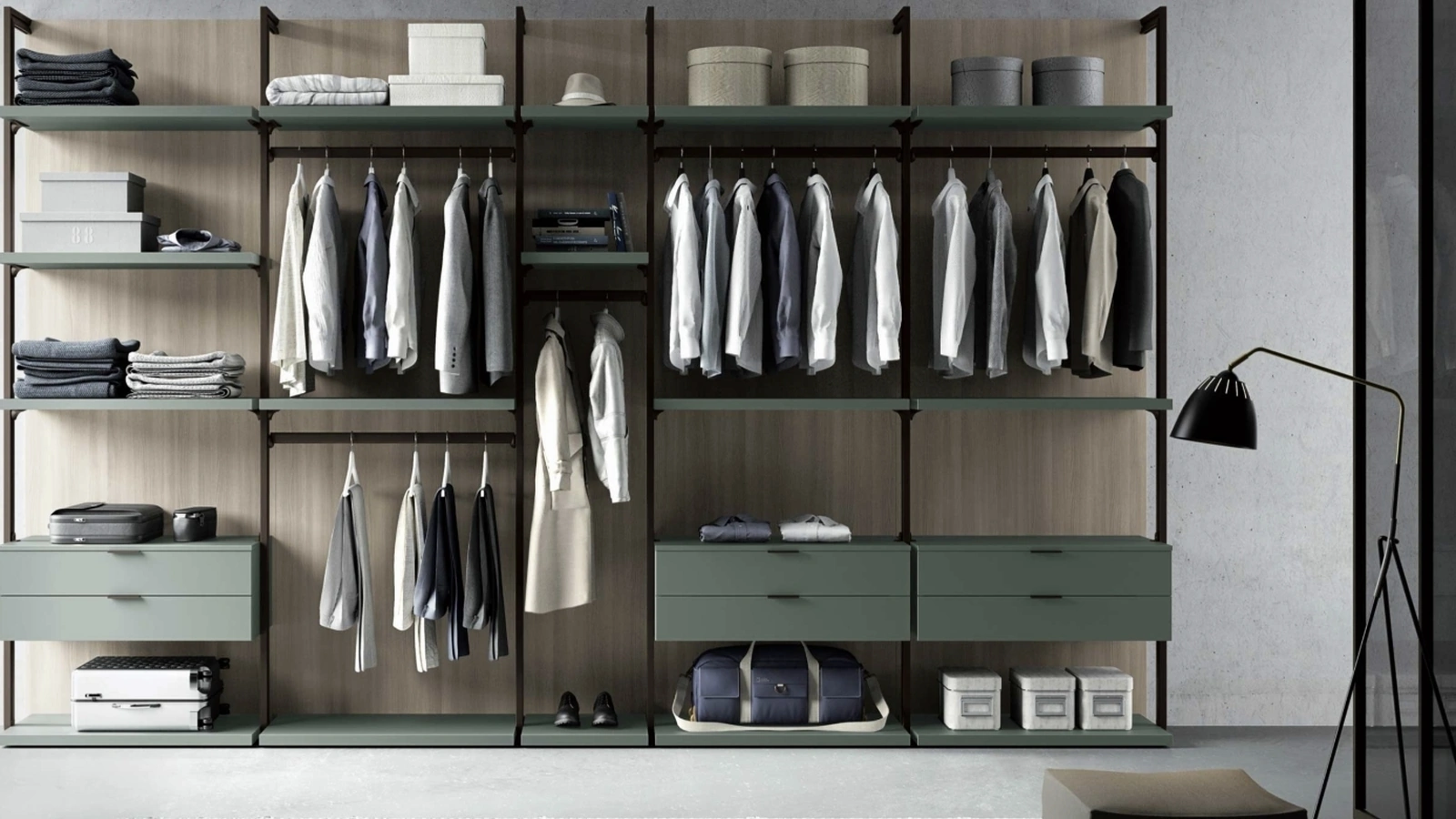 Cabina Armadio Archimede Verde Laguna di Spagnol Mobili