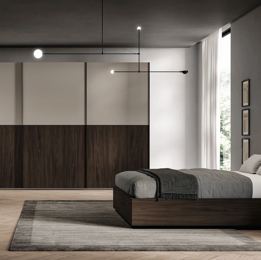 Armadio Ardecò Duo Noce Cotto e Sabbia di Spagnol Mobili