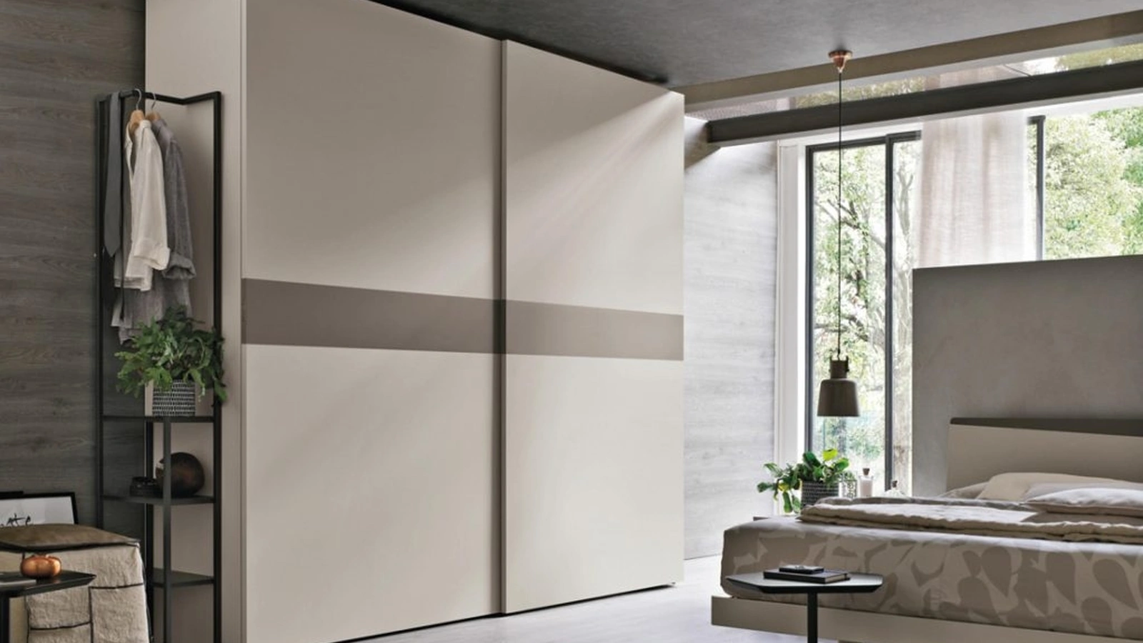 Armadio Tablet in laccato opaco madreperla di Tomasella