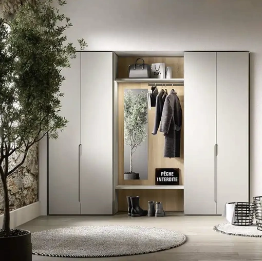 Armadio con ante battenti Utility Ambra U456 di Moretti Compact Giorno Notte