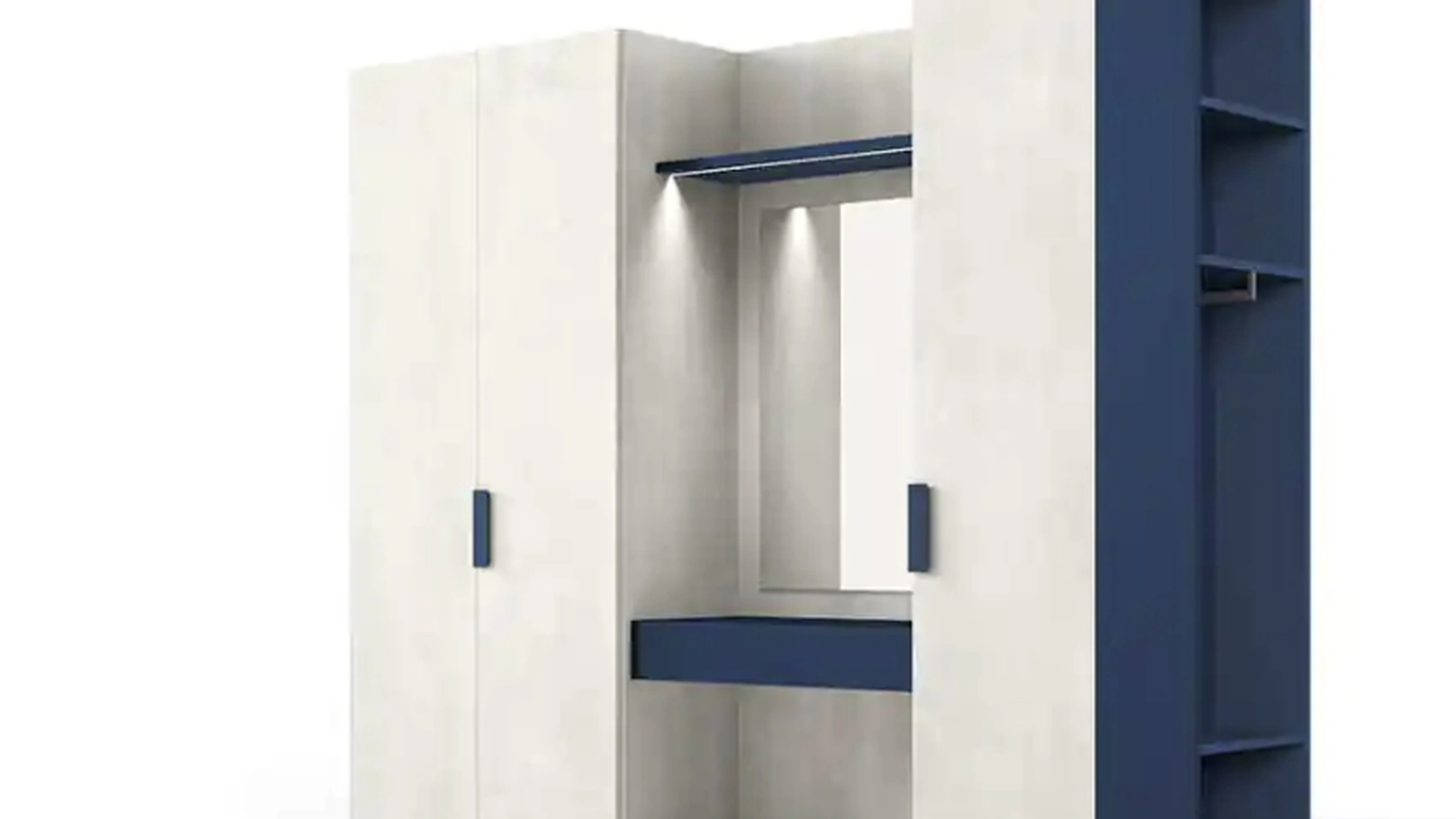 Armadio con ante battenti Utility Libeccio U453 di Moretti Compact Giorno Notte