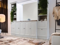 Mobile da Bagno in frassino laccato bianco con piano in marmo ACANTHIS AC17 di Compab