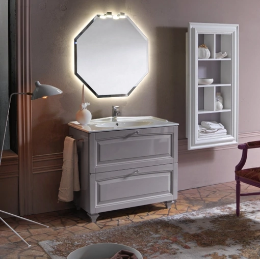 Mobile Bagno da appoggio in laccato lucido ACANTHIS AC14 di Compab