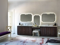 Mobile Bagno da appoggio in frassino corvino con piano in marmo ACANTHIS AC19 di Compab