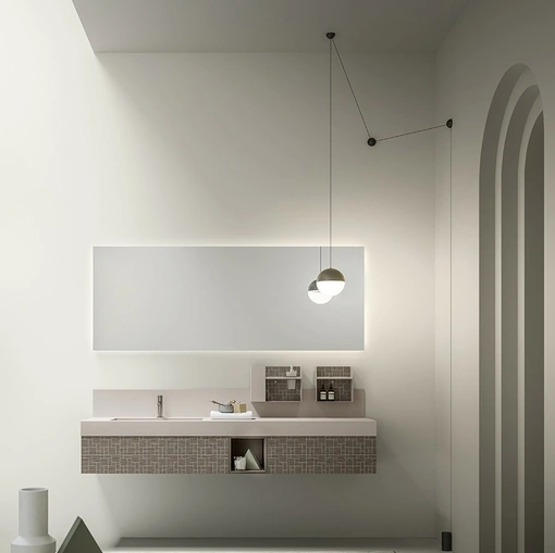 Mobile da Bagno in Rovere fumé serigrafato Vintage 06 A Touch of Grey di Ardeco