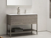 Mobile Bagno da appoggio in melaminico effetto legno B-GO BG003 di Compab