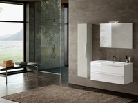 Mobile da Bagno sospeso Block System Slim C40 di Baxar
