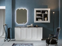 Mobile Bagno da appoggio in laccato bianco opaco e piano in marmo DIAMANTE DM17 di Compab