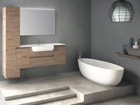 Mobile da Bagno sospeso in melaminico composizione Happy 14 di Licor Design